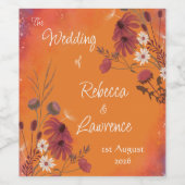 サフランスカイワイルドフラワーズ – ワインボトルラベル ワインラベル (シングルラベル)