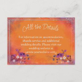 サフランスカイ ワイルドフラワーズ - 結婚式の封入カード エンクロージャーカード