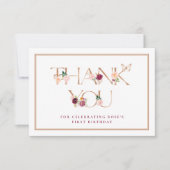 サフランバラ金ゴールドバタフライサンキューカード サンキューカード (正面)