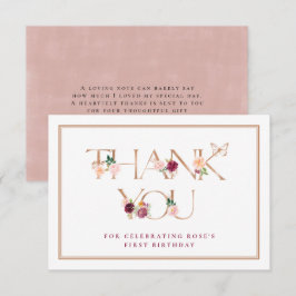 サフランバラ金ゴールドバタフライサンキューカード サンキューカード