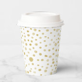サフラン紙吹雪水彩ドット紙カップ 紙コップ (左)