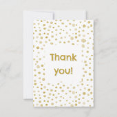 サフラン紙吹雪水色ドットサンキューカード サンキューカード (正面)
