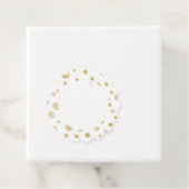 サフラン紙吹雪水色ドットメッセージカード フェイバータグ (インサイチュ)