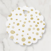 サフラン紙吹雪水色ドットメッセージカード フェイバータグ (裏面)