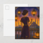 サフラン色の空、サファイアの夜 ポストカード (正面/裏面)