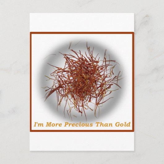 サフラン金ゴールド ポストカード (正面)