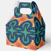 サフラン開花クロスフローラネイビーオレンジとグリーン フェイバーボックス (正面)