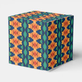 サフラン開花フローラネイビーオレンジアンドグリーン フェイバーボックス (裏面サイド)