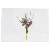 サフラン・クロッカス（クロッカス・サティヴィス）by Redoute ラージペーパーバッグ (裏面)