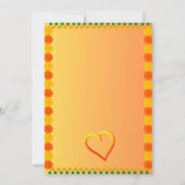 サフロンイエローウィズマリゴールド結婚式招待状 招待状 (裏面)