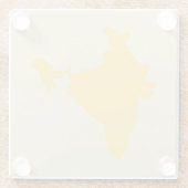 サフロンスパイスモーズインド ガラスコースター (裏面)