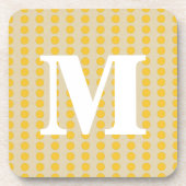 サフロンスパイスモーズドットとモノグラム コースター (正面)