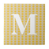 サフロンスパイスモーズドットとモノグラム タイル (正面)