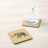 サフロンスパイスモーズドットと象 コースター (右側)