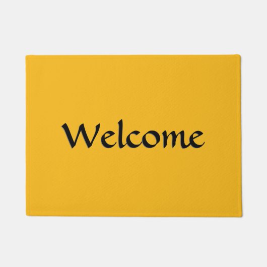 サフ無地のロン黄 ドアマット (正面)