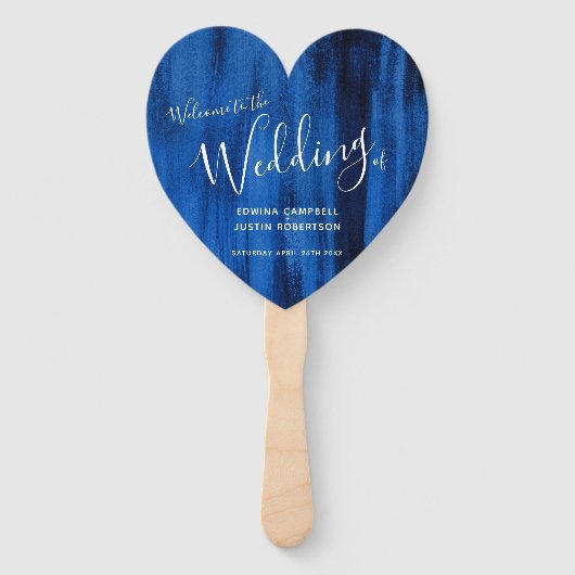 サフ結婚ァイアブルー抽象芸術モダンアート ハンドファン (正面)