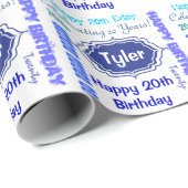 サブウェイアートハッピーバースデー |カスタマイズ ラッピングペーパー (ロールコーナー)