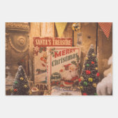 サブウェイアート、ポストマーク、ヴィンテージのウィンドウ表示 ラッピングペーパーシート (正面3)