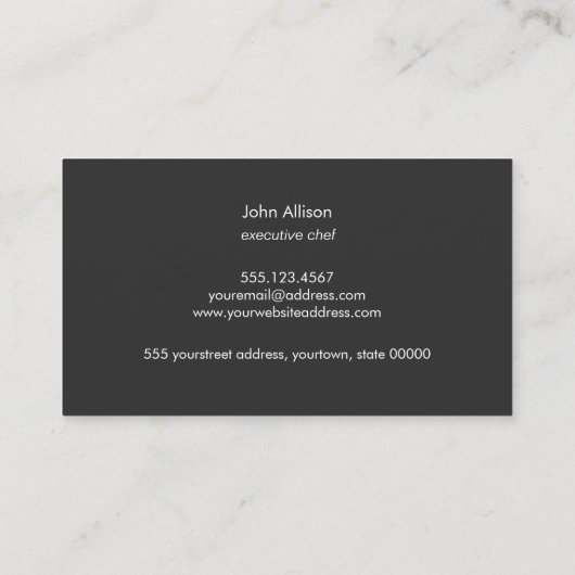 サブウェイクールタイル個人シェフとケータリング 名刺 (裏面)