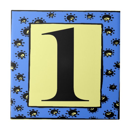 サブウェイタイルブルーフレームスター1 One タイル (正面)