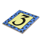 サブウェイタイルブルーフレームスター3 3つ タイル (側面)