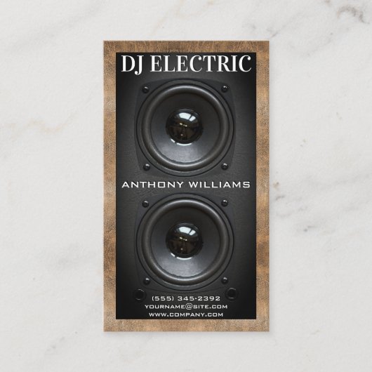 サブウーハースピーカーボックス | レザー 名刺 (正面)