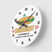 サブサンドイッチのカスタマイズ ラウンド壁時計 (傾斜)