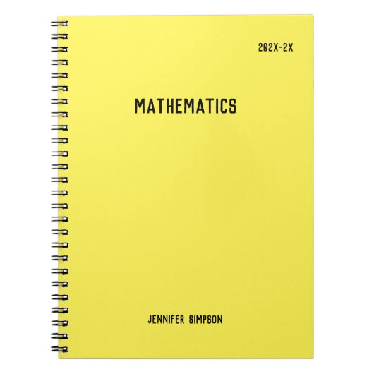 サブジェクパーソナライズされたトラベル付き新学期 ノートブック (正面)