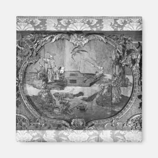 サブジェク中国のト付きオーバードアパネル, c.1730 マグネット (正面)