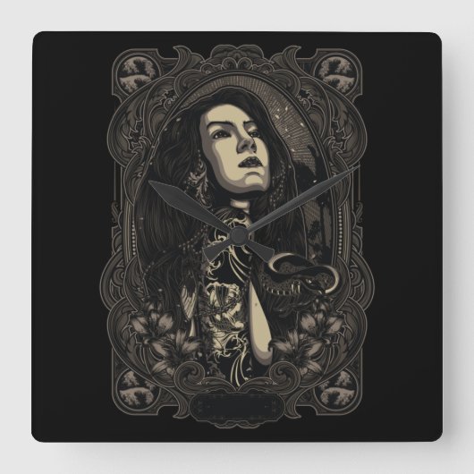 サブダアラム スクエア壁時計 (正面)