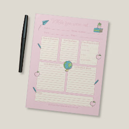 サブティーチャー ピンク フィードバックノート ノートパッド