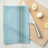 サブデュー色のストライプ キッチンタオル (四つ折り)