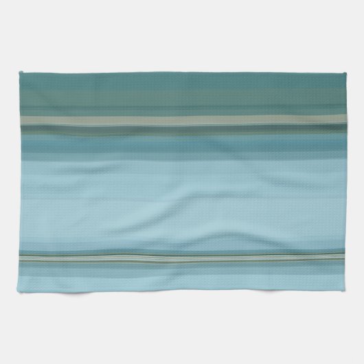 サブデュー色のストライプ キッチンタオル (横)