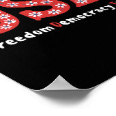 サブトルの抵抗トランプアメリカ自由真実民主主義Tシャツ 4t ポスター (角)