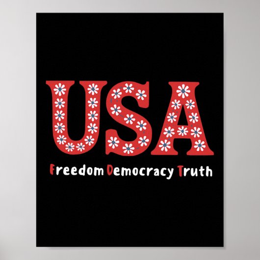 サブトルの抵抗トランプアメリカ自由真実民主主義Tシャツ 4t ポスター (正面)