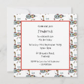 サブマパーソナライズされたリンチルドレン誕生日招待状 (裏面)