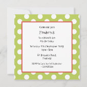 サブマパーソナライズされたリンチルドレン誕生日招待状 (裏面)