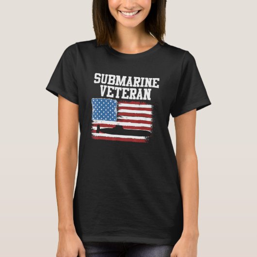 サブマリナーナバーママ用サブマリン退役軍人 Tシャツ (正面)