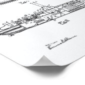 サブマリン1919パテントアートホワイト紙 ポスター (角)