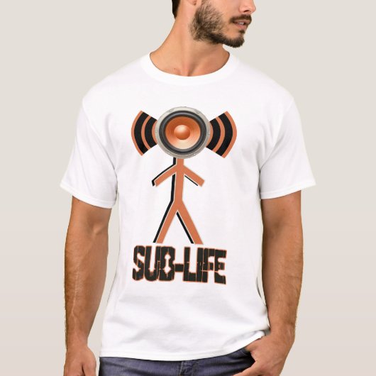 サブライフ -SUB BASS Wobble DUBSTEP Tシャツ (正面)