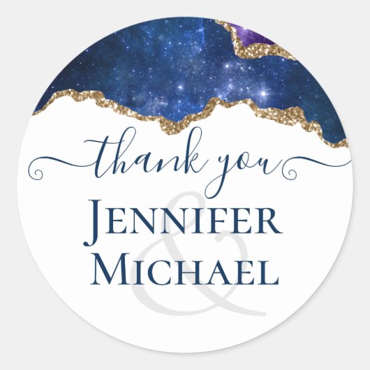 サブライムアガテブルー結婚金ゴールドズスイート ラウンドシール (正面)