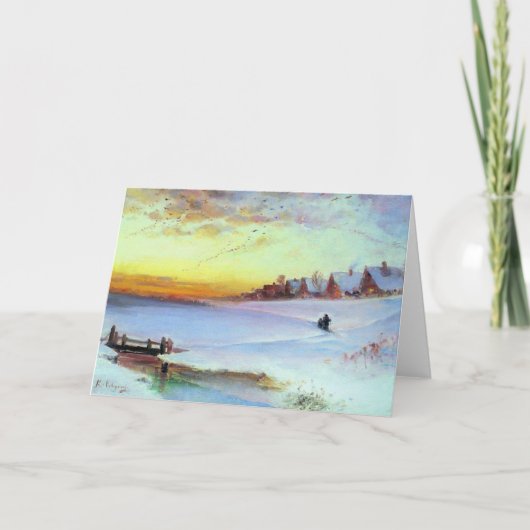 サブラソン – 冬の風景（雪解） カード (正面)