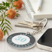 サブリティアニバーサリーブラックターコイズ キーホルダー (正面右)