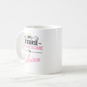 サブリナもちろん私は素晴らしノベルティ コーヒーマグカップ (正面左)