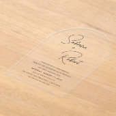 サブリナモダン結婚式招待状 アクリル招待状 (レイダウン)