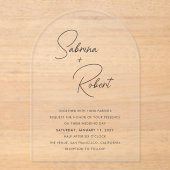 サブリナモダン結婚式招待状 アクリル招待状 (正面)