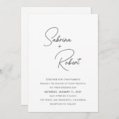 サブリナモダン結婚式招待状 招待状 (正面/裏面)