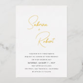 サブリナモダン結婚式招待状 箔招待状 (正面)