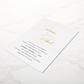 サブリナモダン結婚式招待状 箔招待状 (回転した状態)