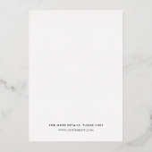 サブリナモダン結婚式招待状 箔招待状 (裏面)